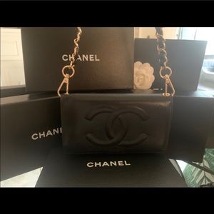 Chanel Lambskin CC Wallet on Chain